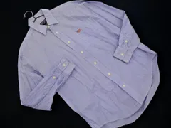 POLO RALPH LAUREN ポロ ラルフローレン ストライプ シャツ sizeS/白ｘ青 ■◇ メンズ