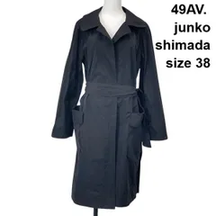 ◇ フォーティーナインアベニュージュンコシマダ 49AV.junko shimada ベルト付スプリングコート ロング丈 長袖 38 M 9号 レディース S6C685