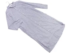 chocol raffine robe ショコラフィネローブ ギンガムチェック シャツ ワンピース sizeL/白ｘ紺 ■◇ レディース