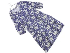 chocol raffine robe ショコラフィネローブ 花柄 ワンピース sizeF/紺 ■◇ レディース