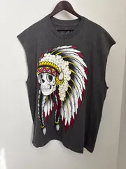 【希少XL】Fatal Clothing インディアンスカル Tシャツ ヘザーグレー