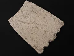 NATURAL BEAUTY BASIC ナチュラルビューティーベーシック 総レース タイト スカート sizeL/ベージュ ■◇ レディース