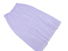 POU DOU DOU プードゥドゥ ギンガムチェック ストライプ レイヤード スカート sizeM/白ｘ青 ■◇ レディース