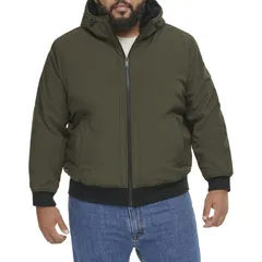 ドッカーズ メンズ アウター ジャケット・ブルゾン トール Big Tall Dockersoftshell Sherpa Lined Bomber jacket Olive オリーブのサムネイル
