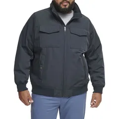 ドッカーズ メンズ アウター ジャケット・ブルゾン トール Big Tall Dockers Polytwill 2 Pocket Bomber Jacket Navy ネイビーのサムネイル