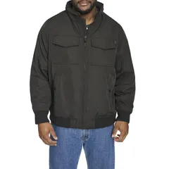 ドッカーズ メンズ アウター ジャケット・ブルゾン トール Big Tall Dockers Polytwill 2 Pocket Bomber Jacket Black ブラックのサムネイル