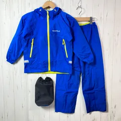 ✉️Kid's 130 ブルー系 Montbell ( モンベル ) レイントレッカー Rain Trekker ナイロン ウェア セットアップ レインスーツ レインシェル z00056655  レインスーツ レインシェル セットアップ ウェア