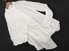 ZARA ザラ ウエストリボン付き バンドカラー 長袖 ブラウス シャツ sizeM/アイボリー ■◇ レディース