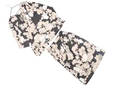 DoCLASSE ドゥクラッセ 総柄 カットソー スカート セットアップ sizeM/黒ｘベージュ ■◇ レディース