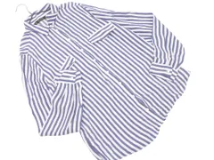 ZARA basic ザラ ベーシック ストライプ ブラウス シャツ sizeM/紺ｘ白 ■◇ レディース