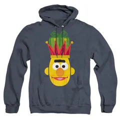 アニメキャラクター メンズ アウター ニット・セーター パーカー Licensed Character Sesame Street Christmas Nutcracker Bert Adult Heather Hoodie Navy ネイビー