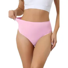 アレグラ ケー レディース アンダーウェア パンツ ALLEGRA K Womens Hign Waist GString Thongs Tummy Control Stretch Panties Tback Undepants Pink ピンク