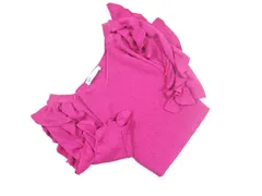 ZARA ザラ ラメ フリル ショート丈 ニット セーター sizeS/ピンク ■◇ レディース