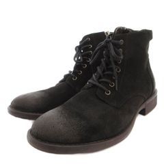 JIMMY CHOO レースアップブーツ サイドゴア スエード 黒 43 - メルカリ