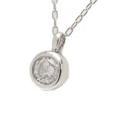 Pt850/Pt900　ネックレス　ダイヤモンド0.18ct.　41.2cm【中古】　70215