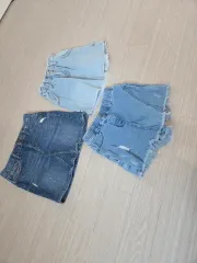 レディース デニム スカート キュロット 3点セット