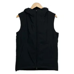 PLS+T(PLST)(プラステ) ダウンベスト サイズM レディース - 黒 フード付/ジップアップ/秋/冬