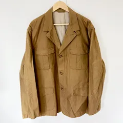 ビッグサイズ◎(^w^)b Eddie Bauer エディーバウアー ジャケット コットン リネン 綿 麻 ライトアウター フラップポケット ワーク ミリタリー シンプル カジュアル ベージュ メンズ サイズXL