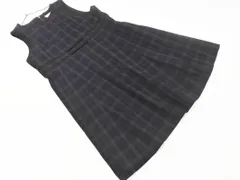 Rose Tiara ローズティアラ チェック リボン ジャンパー スカート size46/紺 ■◇ レディース