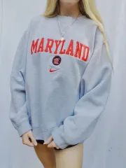 ナイキ メリーランド パッチ 刺繍 スウェットシャツ グレー XL