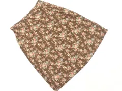 LAURA ASHLEY ローラ アシュレイ 花柄 Aライン 台形 スカート size11/ブラウン ■◇ レディース