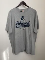 【希少2XL】フルーツオブザルーム アメフト プリントTシャツ グレー