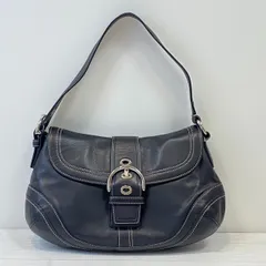 【塩】良品 COACH コーチ F10910 レザー ワンショルダーバッグ 肩掛け レディース ブラック系【22982SK】C27