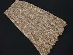 Mila Owen ミラオーウェン 総柄 フレア スカート size0/モカ ■◇ レディース