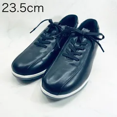 【新品 訳あり】【3E】アトリエ　軽量デザインスニーカー　23.5㎝　黒のサムネイル