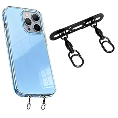 【新品】 スマホストラップ ストラップホルダー【革新版・360°旋回式・2点吊り】携帯ストラップホルダー 薄型 丈夫10kgまでの荷重量 スマホケースに挟む スマホ ショルダーストラップ ホルダー 全機種対応 充電影響なし For iphone 17シーズ