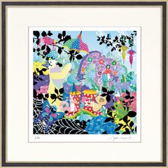 藤城清治「こびとの帽子」影絵 版画 ジクレー ファンタジー 額装 #352