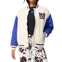 テレズ レディース アウター ジャケット・ブルゾン Womens Terez White New York Giantsugar Swizzle ColorBlock FullZip Bomber Jのサムネイル