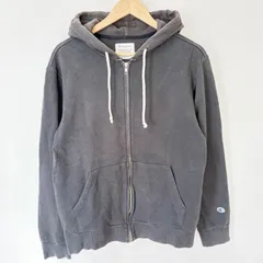 ビッグサイズ◎(^w^)b Champion チャンピオン ジップアップ スウェットパーカー フーディ コットン 綿100% 無地 シンプル ベーシック アメカジ 古着MIX ブラック 黒 メンズ サイズXL