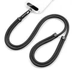 【新品】 スマホ ストラップ ショルダー 首掛け ストラップ 長さ調節可能 タグパッチ ネックストラップ ショルダー スマホ iPhone Android 全機種対応 フック360度回転 多用途・丈夫さ 紛失・落下防止 TZ-GSXZHEI 1