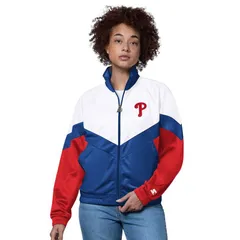 スターター レディース アウター ジャケット・ブルゾン Womenstarter WhiteRoyal Philadelphia Phillies Teamwork Raglan FullZip Trのサムネイル