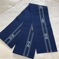 ミンサー織 半幅帯 木綿 琉球 八重山 沖縄 民芸 浴衣 夏着物 長尺 ち8 