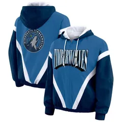 ウェア バイ エリン アンドルーズ レディース トップス Tシャツ カラーブロック パーカー ジャケット Womens WEAR by Erin Andrews BlueNavy Minnesota Timberwolves Colorblock FullZi