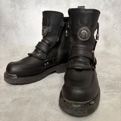 HARLEY-DAVIDSON ブラックブーツ ジッパー付き 26cm - メルカリ
