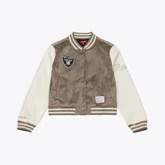 ミッチェルネス レディース アウター ジャケット・ブルゾン Womens Mitchell Ness Tan Oakland Raiders FullSnap Varsity Jacket Oak Multi マルチカラー
