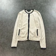 Laura Ashley Pure Merino Wool Cardigan ローラアシュレイ 長袖 カーディガン クルーネック メリノウール オフホワイト レディース