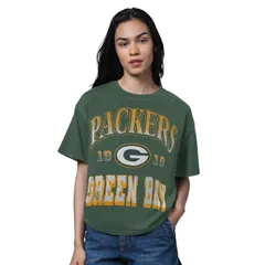 スターター レディース トップス Tシャツ Womenstarter Heather Green Bay Packers Oversized Hall ofame TShirt Pkr Green グのサムネイル