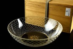 サイン有り☆綾切子 食前酒杯 黒木国昭（切子 江戸切子 薩摩切子