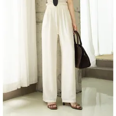 リネンパンツ レディース ワイドパンツ 綿麻 リネン 夏 新作 ウエストゴム 紐付き 涼しい 薄手 落ち感 ナチュラル系 ゆったり ストレート ハイウエスト 着痩せ 体型カバー 部屋着 外出着 カジュアル 動きやすい ロング丈 おしゃれ xiguo11