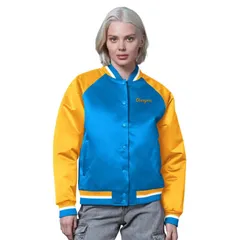 スターター レディース アウター ジャケット・ブルゾン ヴィンテージ サテン Womenstarter Powder BlueGold Los Angeles Chargersatin FullSnaのサムネイル
