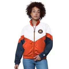 スターター レディース アウター ジャケット・ブルゾン Womenstarter WhiteOrange Houston Astros Teamwork Raglan FullZip Track Jaのサムネイル