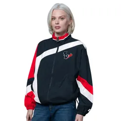 スターター レディース アウター ジャケット・ブルゾン ヴィンテージ Womenstarter NavyRed Houston Texans Vintage 1st Quarter FullZip Wのサムネイル