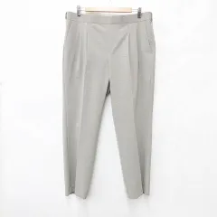 パンツ ストレート ロング 2タック 後ゴム 大きいサイズ ローズブラウン ブラウン 3L