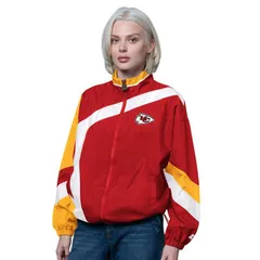 スターター レディース アウター ジャケット・ブルゾン ヴィンテージ WomenstarteredGold Kansas City Chiefs Vintage 1st Quarter FullZipのサムネイル