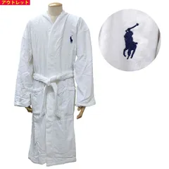 POLO RALPH LAUREN ポロラルフローレン 新品・アウトレット バスローブ コットン RL91WH ホワイト メンズ サイズS/M スリープウェア ガウン 送料無料 並行輸入品
