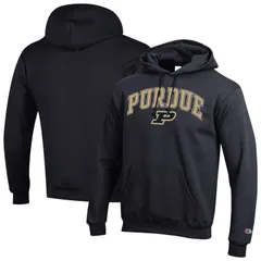 チャンピオン メンズ トップス Tシャツ ロゴ フリース パーカー MensChampion Black Purdue Boilermakers Arched Logo Fleece Pullover Hoodie Prd Black ブラック